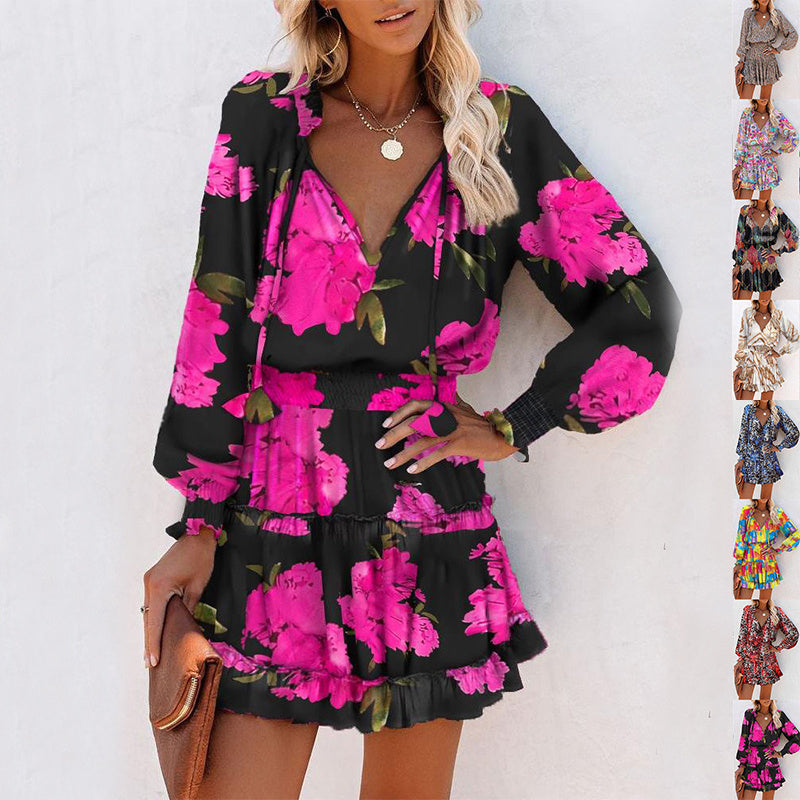 The Naomi Floral Long-Sleeve Dress