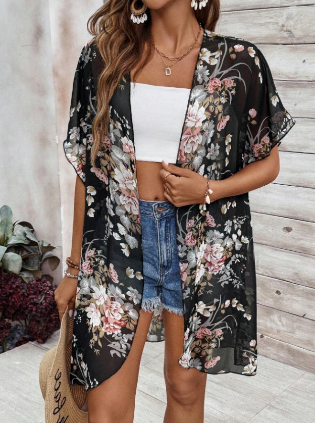 The Lily Floral Short-Sleeve Jacket