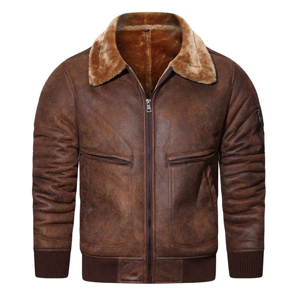 The Boaz Leather & Fur Lapel Jacket