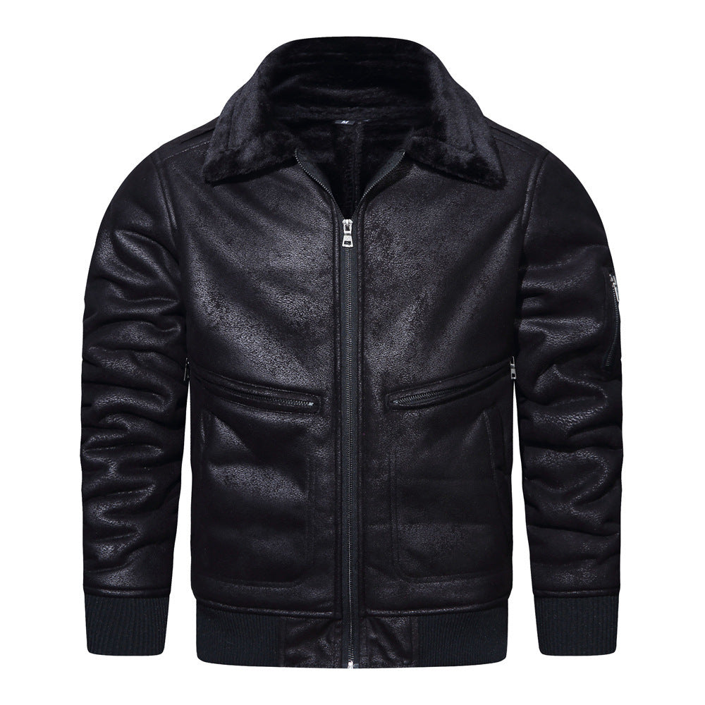 The Boaz Leather & Fur Lapel Jacket