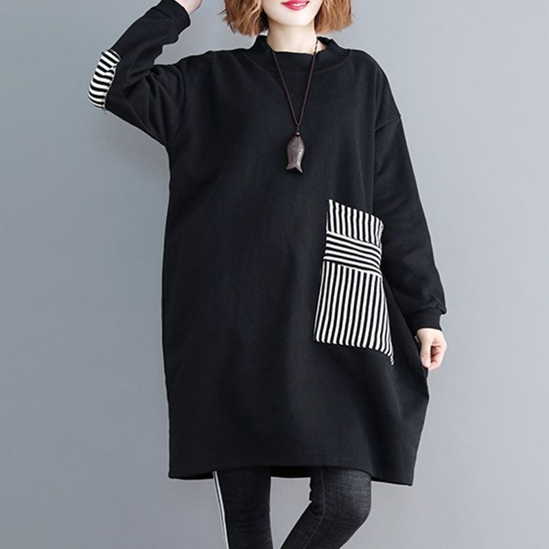 The Tabitha Striped Velvet Hoodie