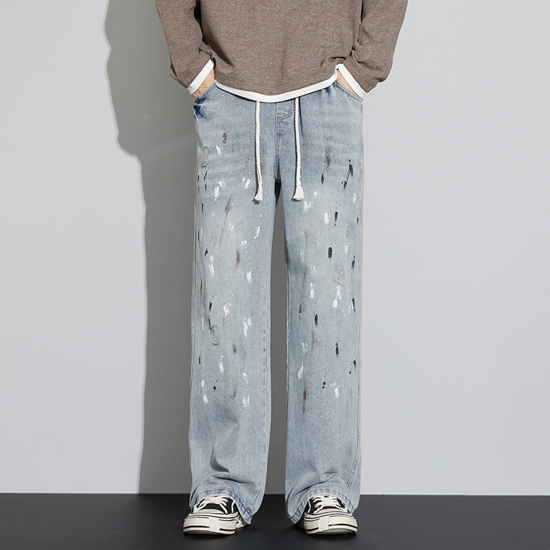 Men's Graffiti Distressed Jeans