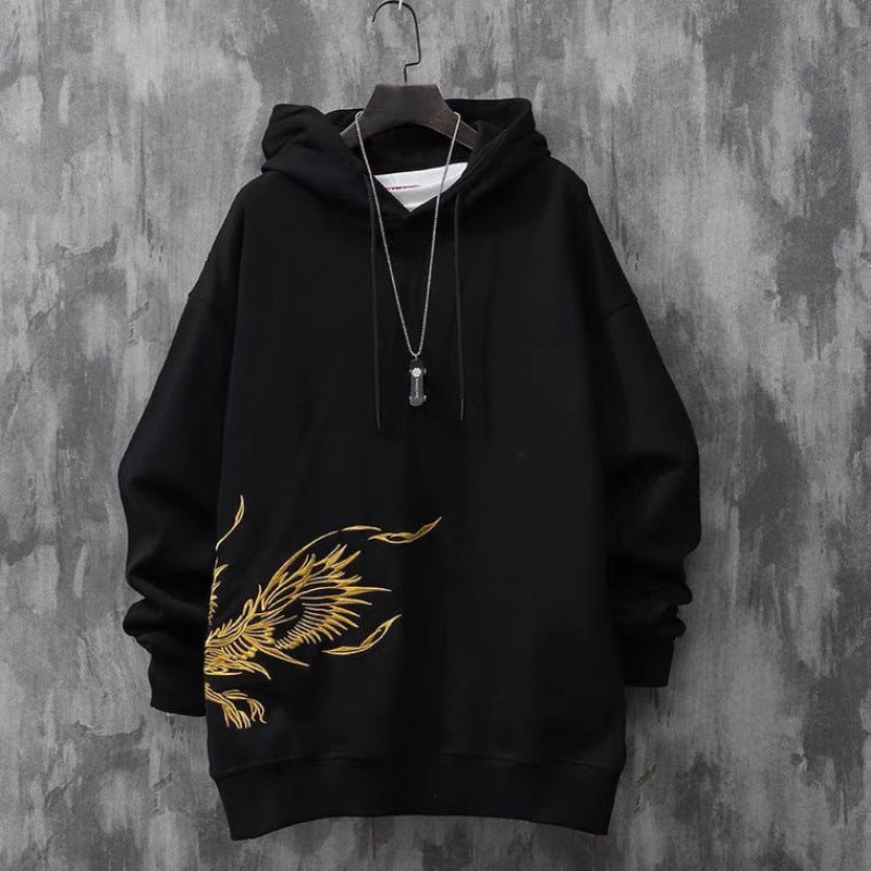 The Phoenix Embroidered Fleece-Lined Hoodie