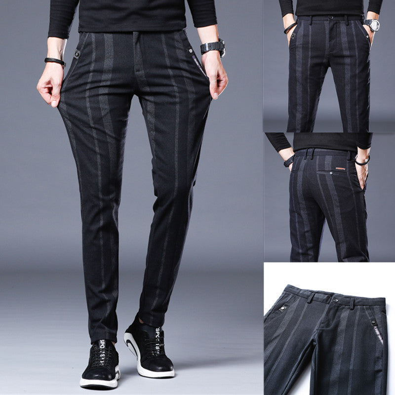 The Asher Vertical-Stripe Trousers