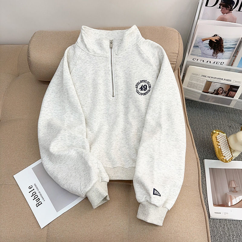 The Shepherd Half-Zip Knit – Navy / Ivory