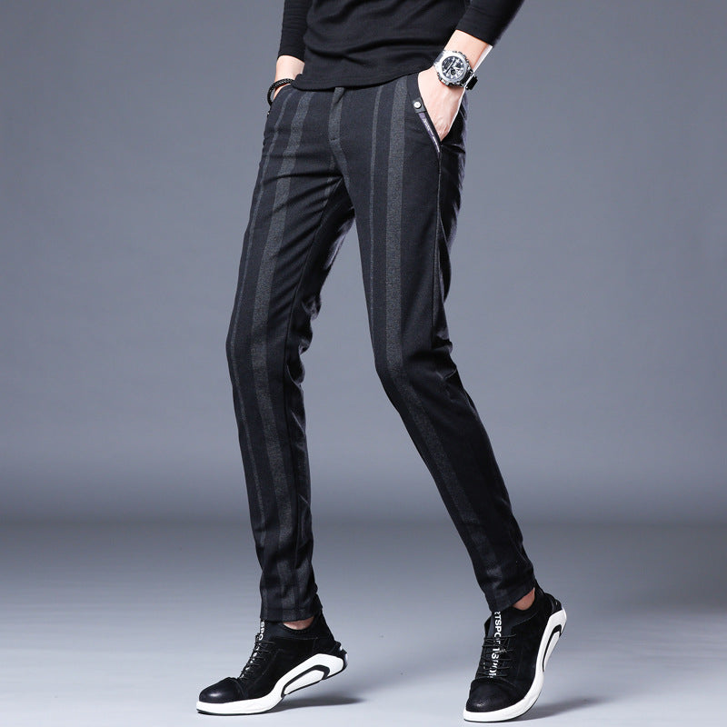 The Asher Vertical-Stripe Trousers