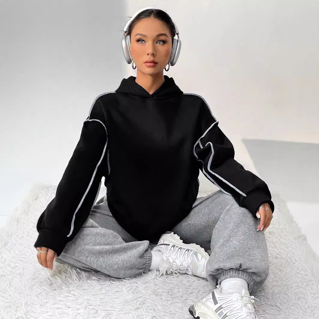 The Martha Hooded Patchwork Sweater
