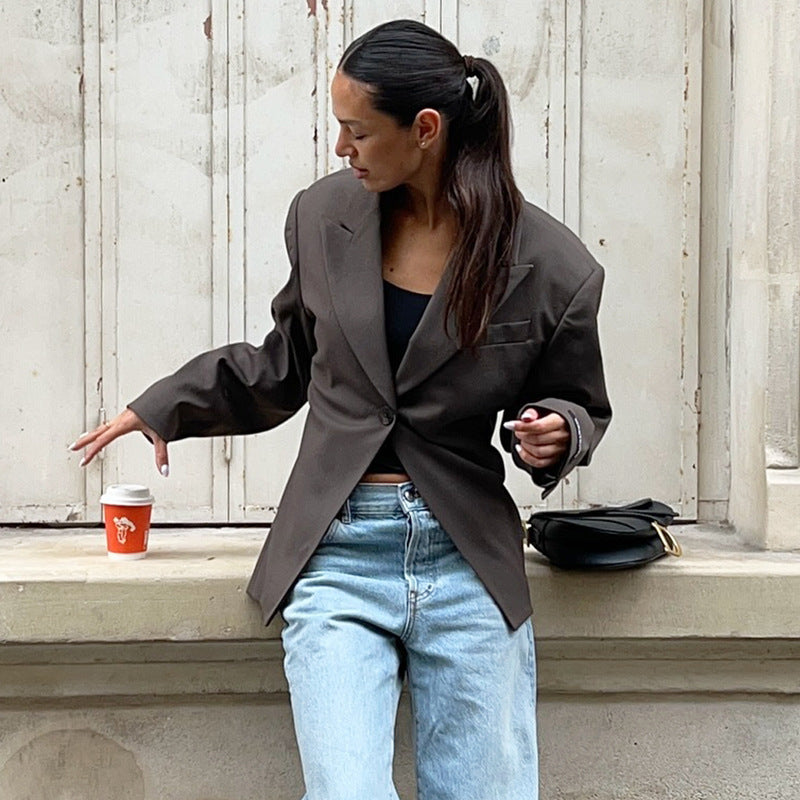 The Phoebe Women's Blazer – Brown