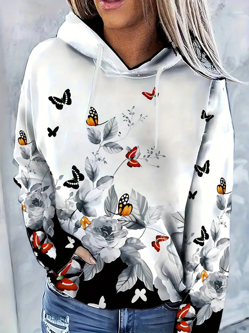 The Ark Vintage Print Hooded Pullover