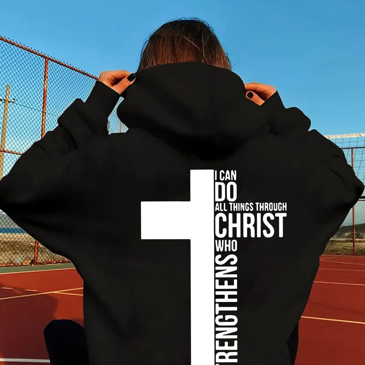 Through Christ Hoodie (Phil. 4:13)