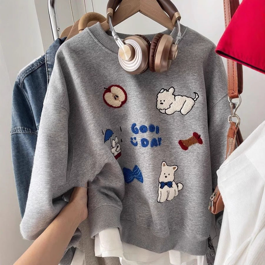 The Samaria Flocked Crewneck Sweater