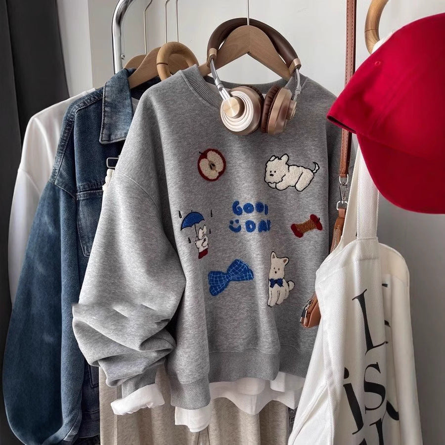 The Samaria Flocked Crewneck Sweater