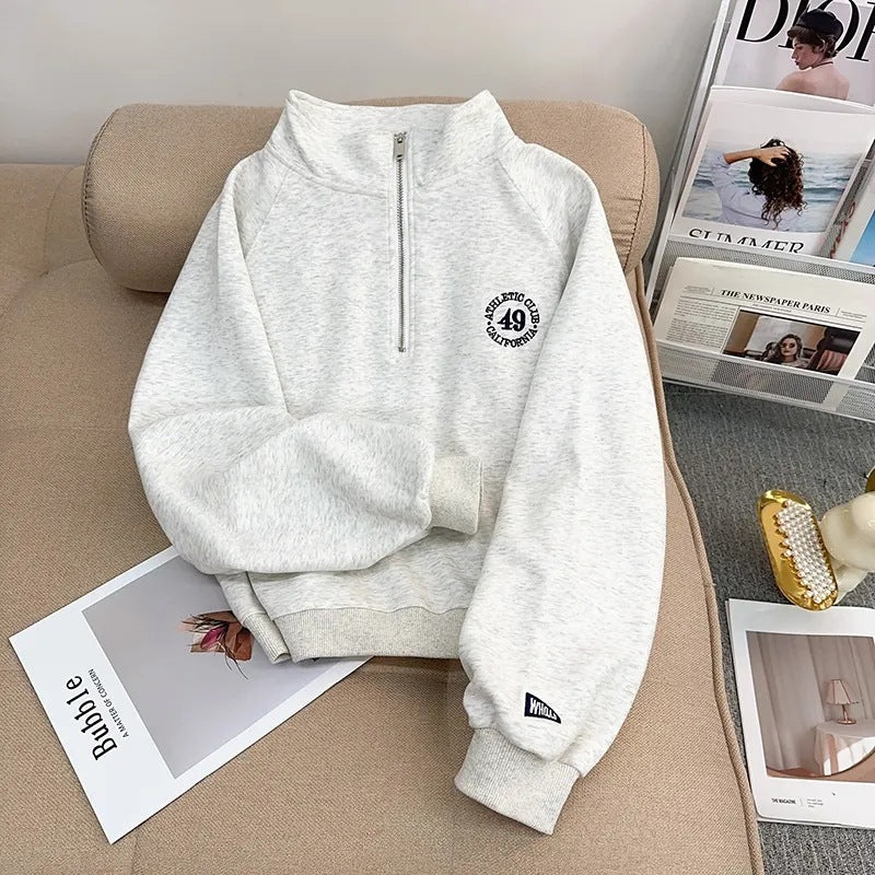 The Shepherd Half-Zip Knit – Navy / Ivory