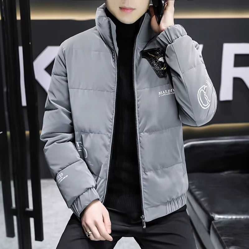 Winter Men'S Casual Big Size 5XL Warm Coat Fashion Male Black Eagle Embroidery High Quality Overcoat Jacket Drop Shipping
