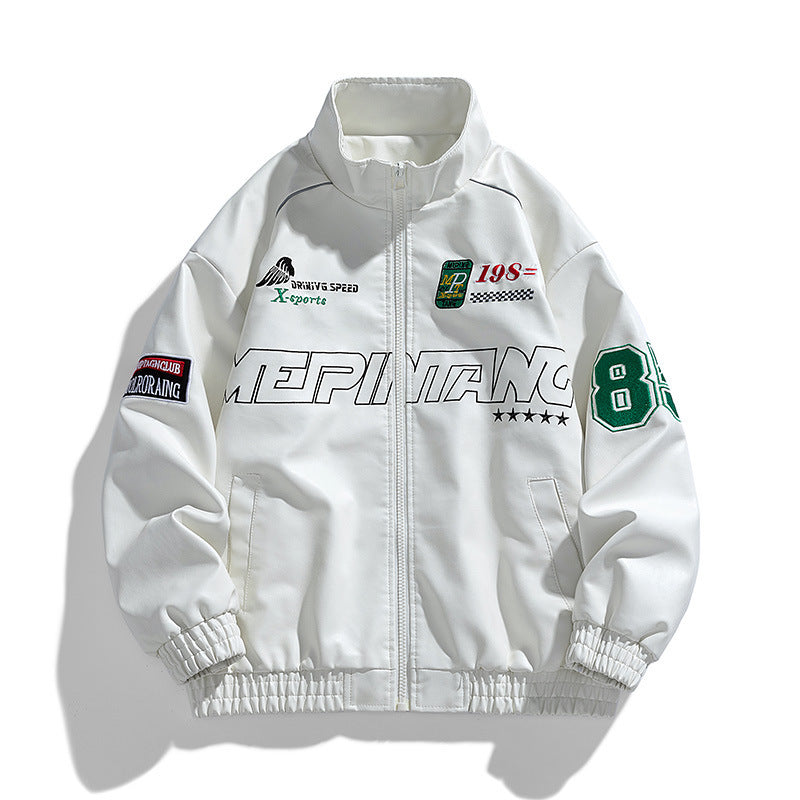 The Nathan Stand-Collar PU Jacket